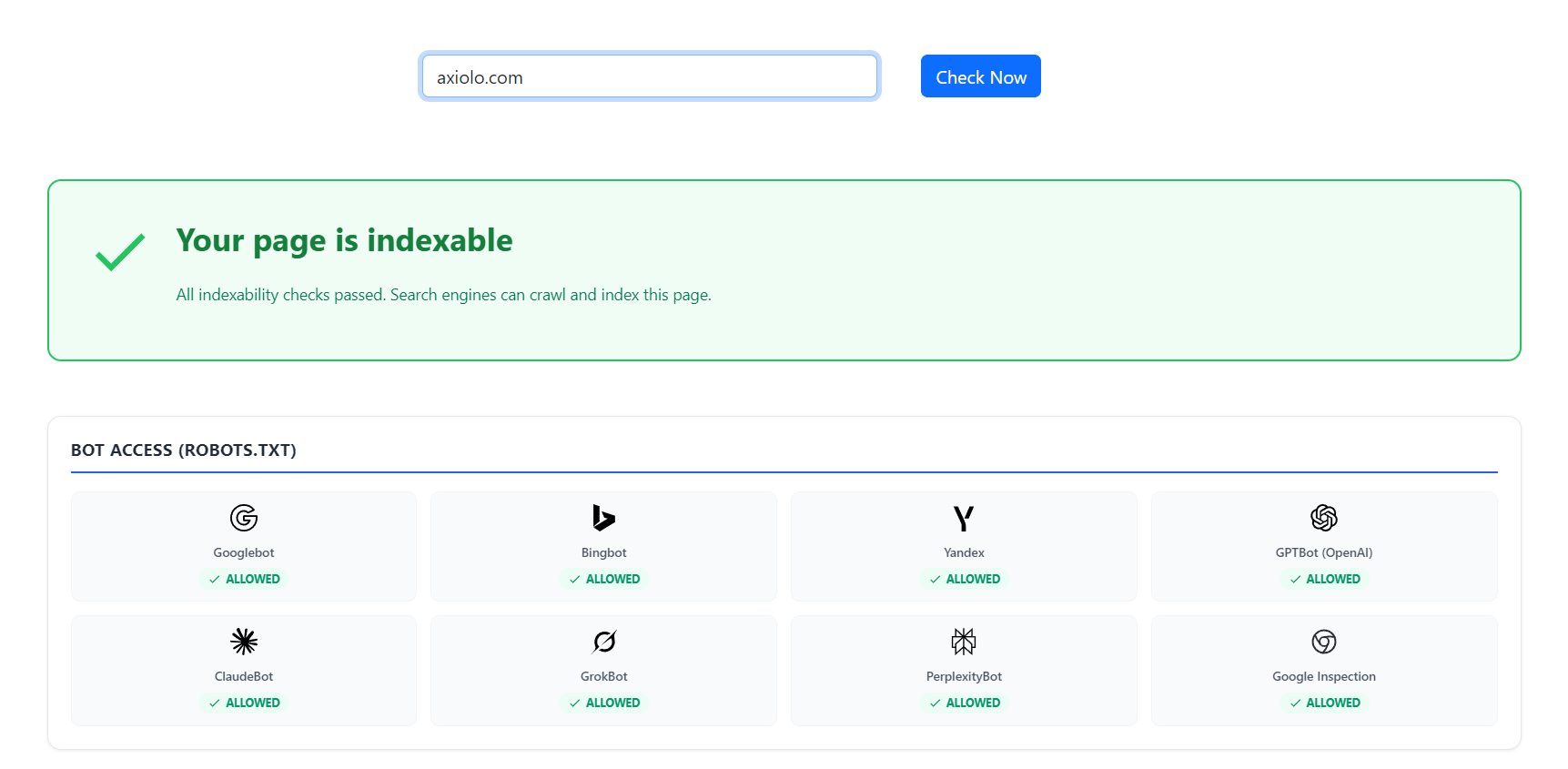 Preview of Free Website Crawl Checker | Test If Google Can Index Your B2B Site