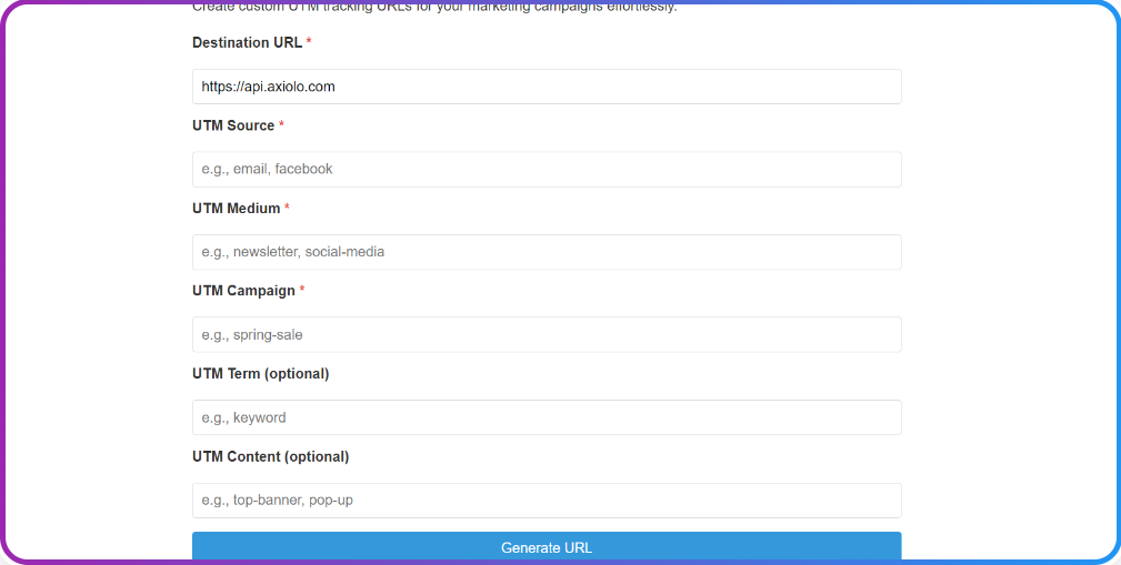 Preview of Free UTM Builder | B2B Campaign Attribution Tracking Tool