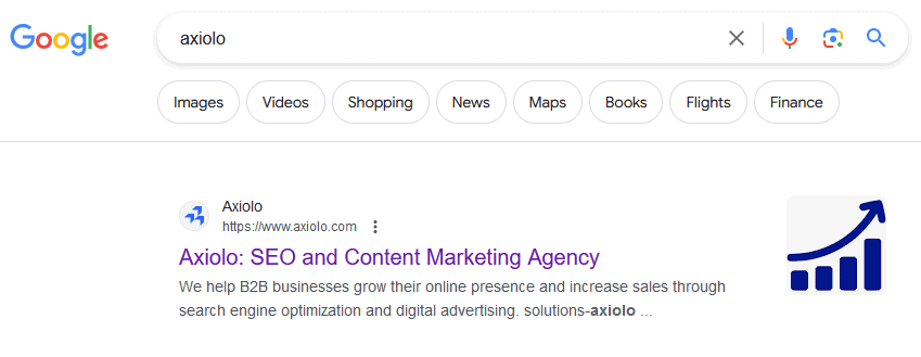 Organic search result